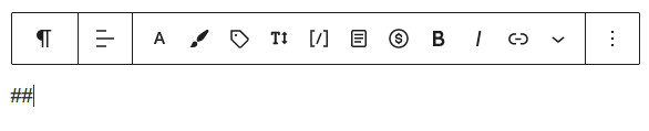 「##」と入力された状態